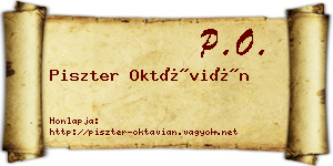 Piszter Oktávián névjegykártya